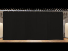 Black Fire/Flame Retardant Stage Curtain/Backdrop/Partition, 11 H x 30 W