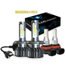 For Honda Ridgeline 2006-2014 LED Headlight High/Low Beam Fog Light Bulbs H4+H11