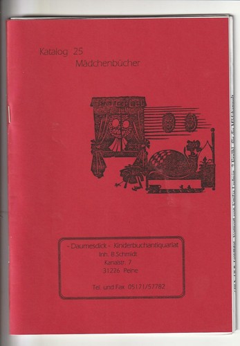 "MÄDCHENBÜCHER" Antiquariatskatalog Nr. 25 DAUMESDICK Peine