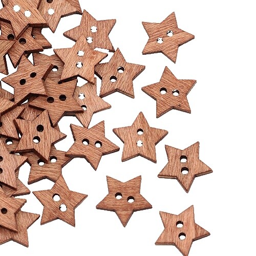 200 Stück Sternen-Knöpfe Aus Harz – 2-Loch, 19 Mm, Bunt Für DIY & Nähen