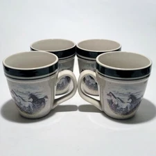 Folkcraft Stoneware Running Horses by Scottyz 16 oz. Cup Mug Replacement