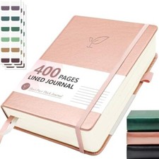 Lined Journal Notebook, 400 Pages Thick Journal for Writing A5 Rose Gold