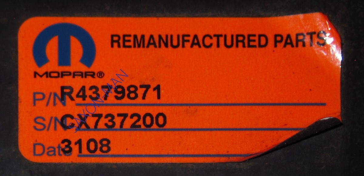 Hemi.　0908 89 REMANUFACTURED Dodge Dakota 3.9l AT Engine Computer