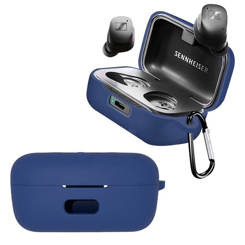 For Sennheiser MOMENTUM3 Earphone Protective Case Dust Silicone Sleeve + Hook - Picture 4 of 16