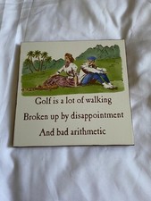 Banana Patch Studio Art Tile Golf Joke Hawaii Kauai
