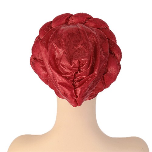 New Braid Turban Head Wrap African Women Cap Hijab Bonnet Hat Auto Gele Headtie - Picture 270 of 282