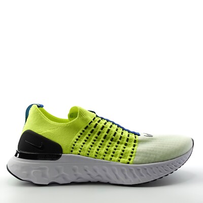 Nike React Phantom Run Flyknit 2 Volt Black Sneakers DM7603-700 Men s Size 9.5