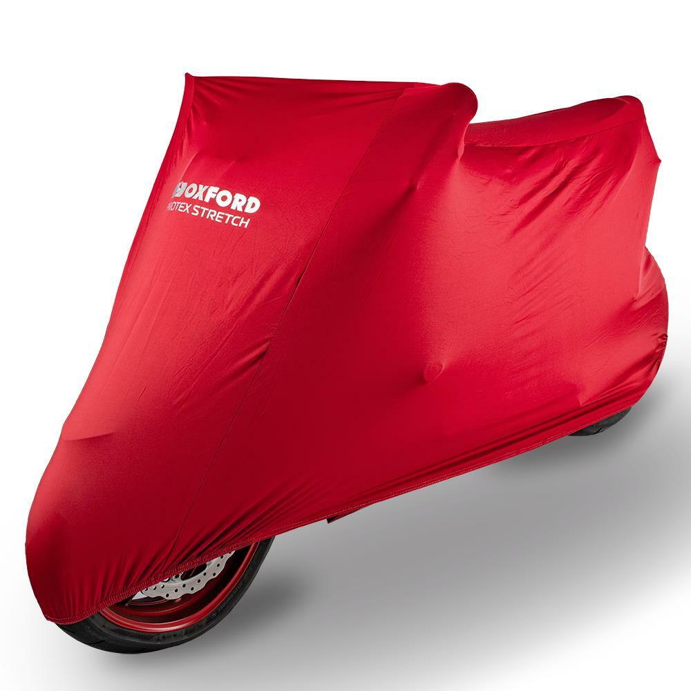 Oxford Protex Premium Red Indoor Stretch Motorcycle Dust Cover Large