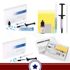 Dental Orthodontic Light Cure Adhesive Bonding Curing Paste Etchant Gel Kit