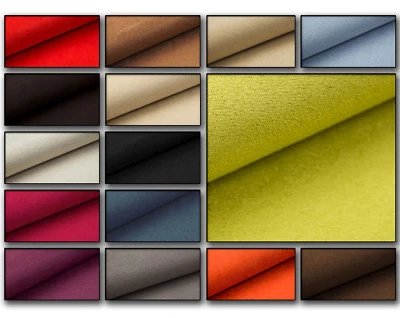 MAX GESCHÄFT Bezugsstoff ALCALA Velours Microfaser Polsterstoff im Wildleder Möbelstoff ALPEN