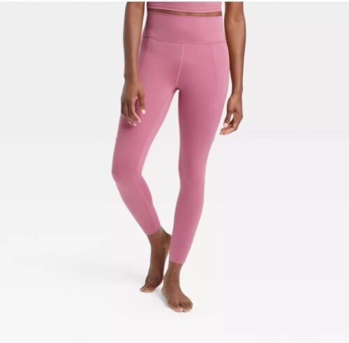 All in Motion Size 1X Rose Red Pink Activewear Leggings Yoga Pants Flex Rib