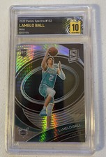 2020-21 Panini Spectra Asia Lamelo Ball Asia Black White Prizm #102 RC BMG 10!