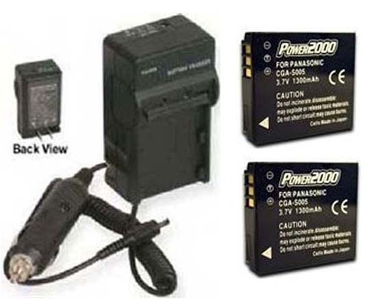 TWO Batteries + Charger for Samsung HMX-R10SN/XAA HMX-R10SN/XAC HMXR10S HMXR10SN-image