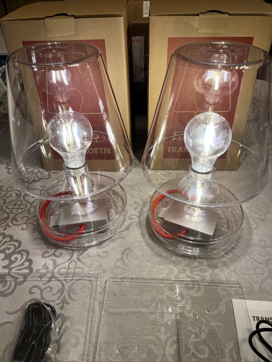 Fatboy Transloetje Transparent Two Piece Lamp Set Cordless Portable Design
