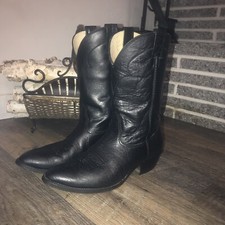 Vintage Black NOCONA Cowboy Western Boots made in the USA Size 9.5 D 51218
