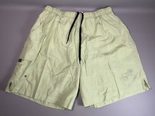 Guy Harvey Men's XL Light Green Embroidered LINED Drawstring Swim Trunks