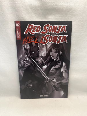 Dynamite Red Sonja Hell Sonja #2 CVR M 1:7 INCV FOC B&W by (CA) Leirix