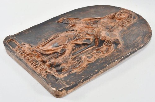 Antique Baroque Terracotta Relief of St. John Evangelist Wall Plaque Figure 12in - Picture 11 of 12