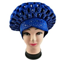 African Women Rhinestone Three Dimensional Weave Hat Nigerian Wedding Gele
