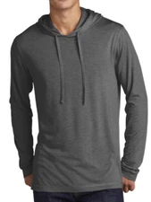 Sport-Tek Long Sleeve Hoodie T-Shirt Lightweight Moisture Wicking Exercise - L