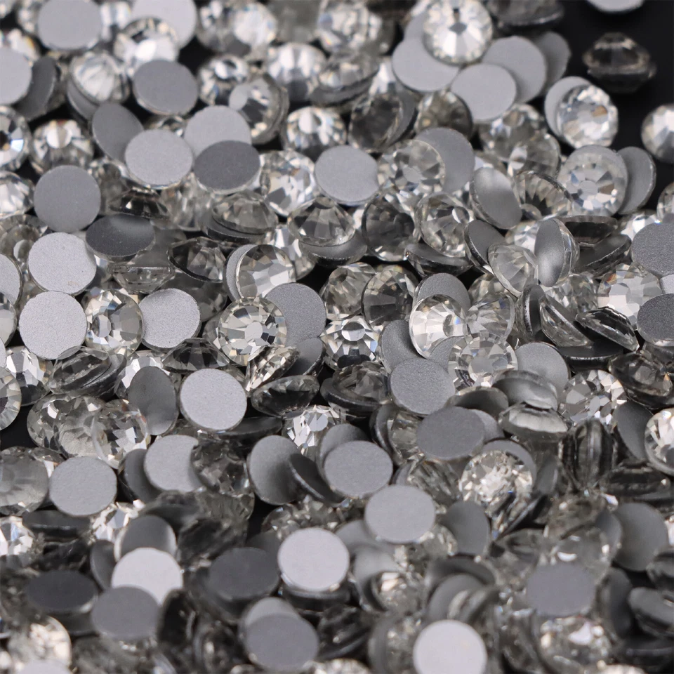 SS3-SS50 Cristal Brillo AB Arte en Uñas Estrás No Caliente Fijación Piedras Planas Foto 4 de 4