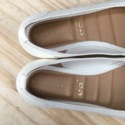 Kelly & Katie Shoes Womens 6M Bailey Slip On Ballet Flats White Mesh Comfort Bow - Picture 5 of 17