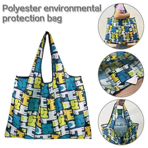 Large Foldable Reusable Ladies Shopping Bag Eco Tote Handbag Fold Away Bag UK - Picture 6 of 21