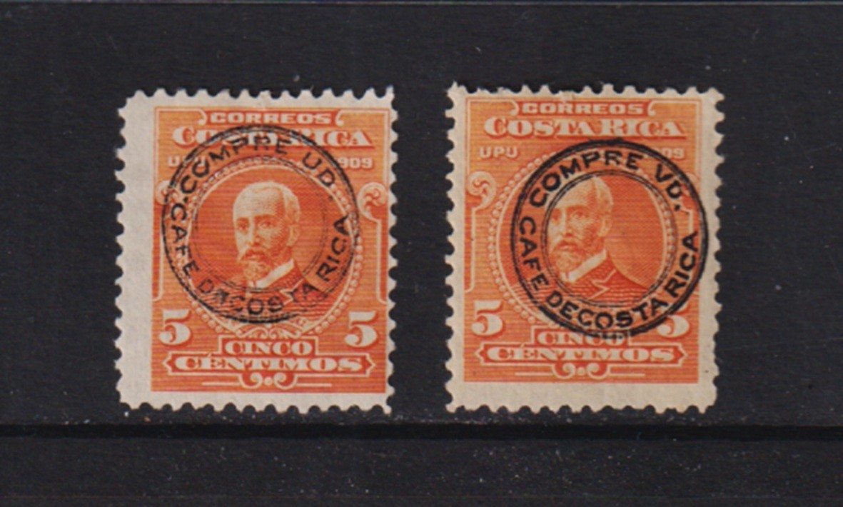 Costa Rica - #111J & #111Ja mint, cat. $ 78.00