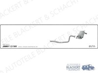 Imasaf Auspuffset Ab Kat für Suzuki Jimny 1.3 16V 01/2011- | Mittelrohr+Endtopf