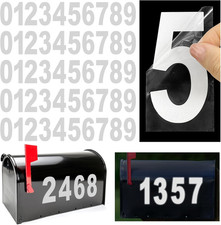 4 Inch Reflective Mailbox Numbers Sticker 0-9, 5 Sets for Outside, Strong Self