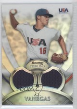 2010 Bowman Sterling USA Baseball Relics Dual Refractor 50/199 AJ Vanegas 0o9