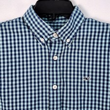 Vineyard Vines Whale Shirt Youth Boys XL Button Down Long Sleeve Gingham Cotton