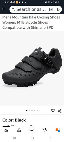 NWB FotGroy Womens Mountain Bike Shoes - Black US size 10