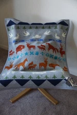 Pendleton Beaver State Shared Paths Tribal Crib Blanket Grey Multi 32"x44" NWT