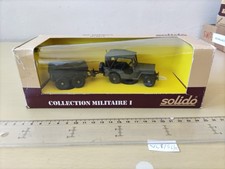 SOLIDO, JEEP WILLYS + REMORQUE 1/43e