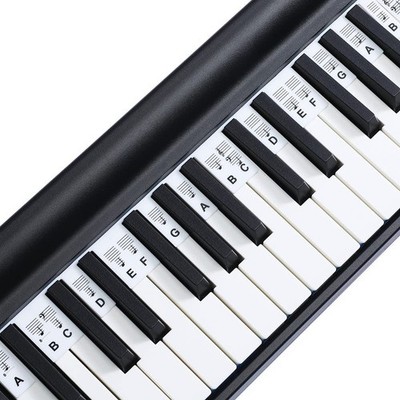 Piano Notes Guide for Beginners Removable 88/61 Key Silicone Keyboard Strips |