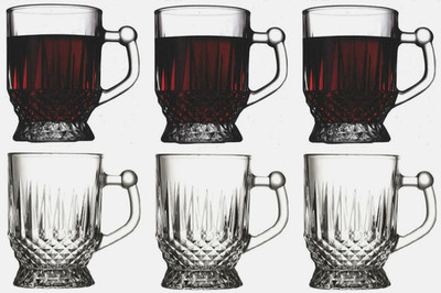 Pasabache 6er Set Glas Teetassen Türkischer Kaffee Shai Kahwa Geschenk