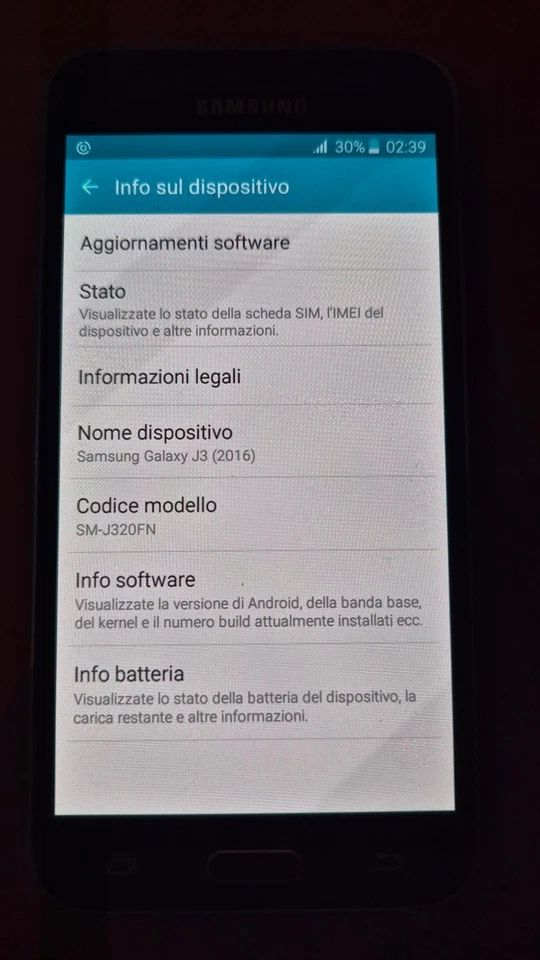 Samsung J3 2016 Blu funzionante - Immagine 2 di 4