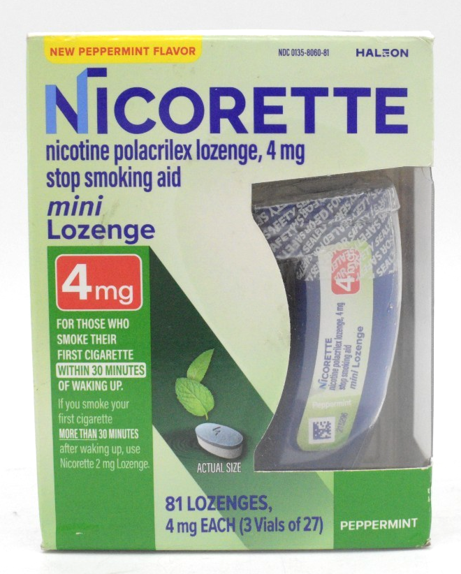 Nicorette Mini Lozenge Peppermint Flavor 4 mg (81 ct) Exp: 08/2027 | eBay