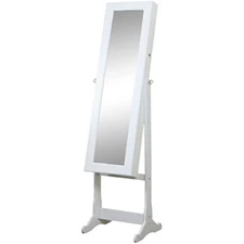 - white wood finish – free standing cheval mirr