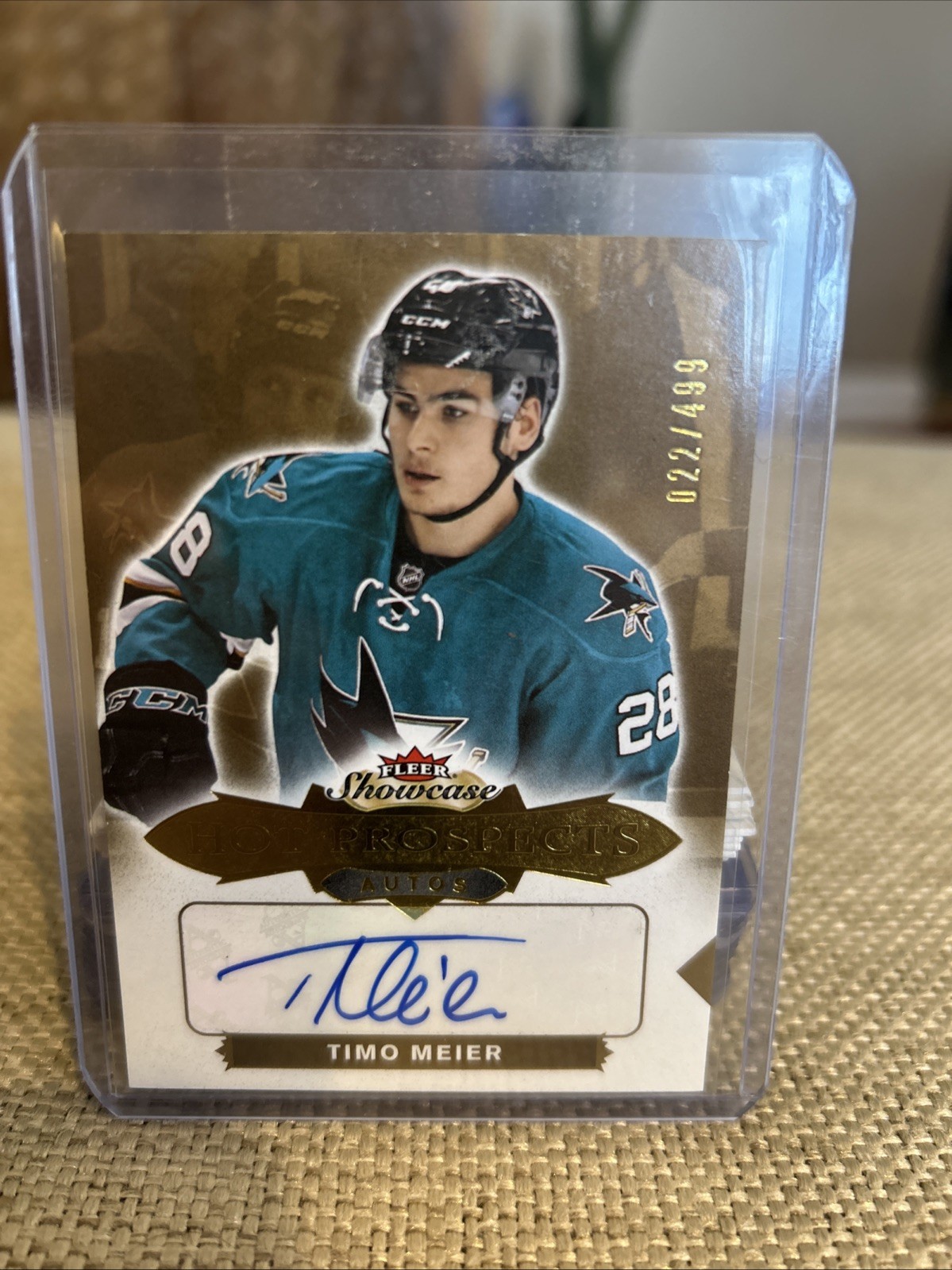 2016-17 Upper Deck Fleer Showcase - Hot Prospects Autos Timo Meier #194 /499...