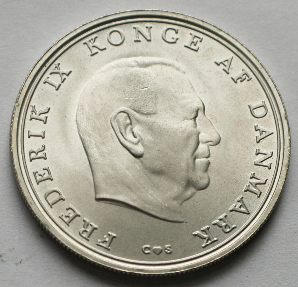 1968 Dinamarca 10 coroas moeda de prata BU, casamento da princesa Benedikte, Dinamarca - Imagem 2 de 2