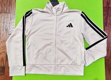 Adidas Youth Tricot Full Zip Jacket, Natural Tan, Small, 1896065, AP11188