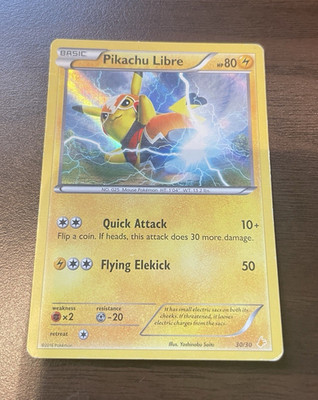 Pokemon Company Pikachu Libre 30/30 Holo XY Trainer Kit 2016 English HP80
