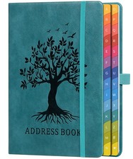 Address Book with Colorful Alphabetical Tabs 8.4" x 5.8" - Address Books fo...