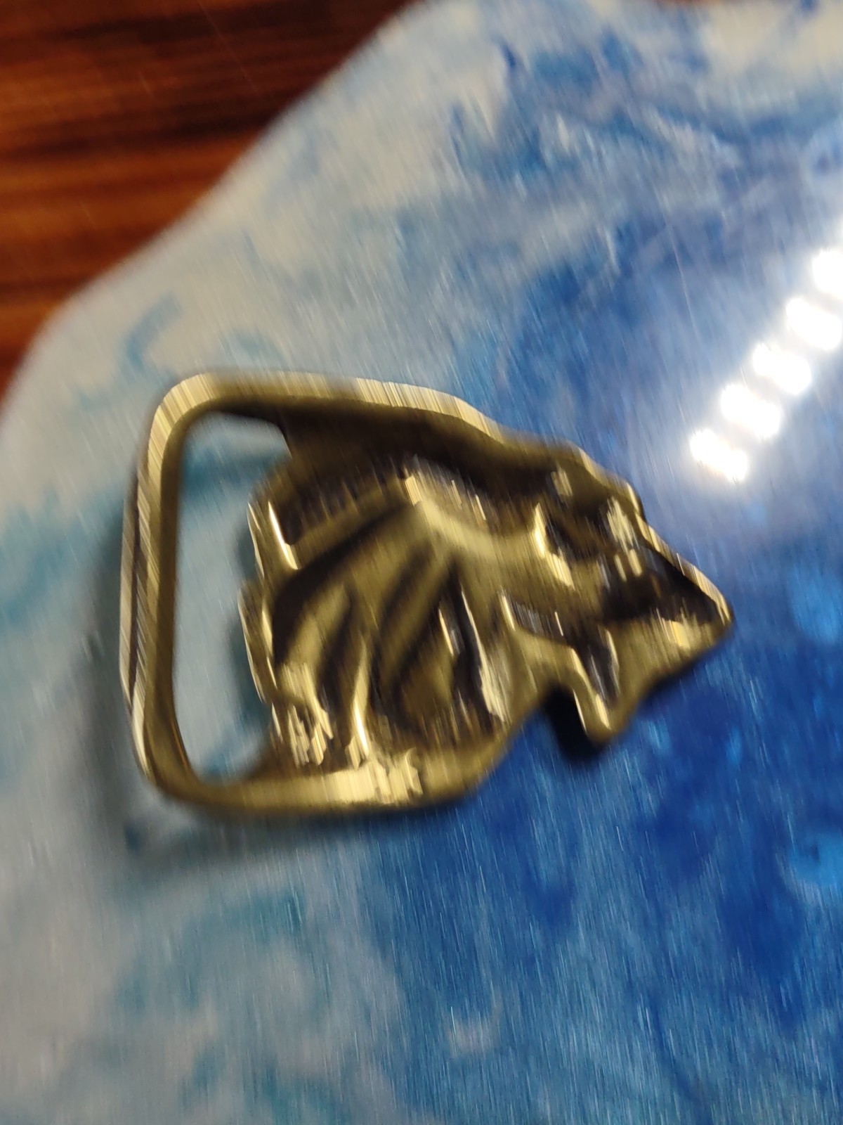 Trinity Solid Brass Belt Buckle Roaring Lion Head… - image 8