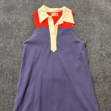 Urban Outfitters Dress Womens Small Purple Colorblock Sleeveless Polo Knit Mini