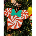 5 Pcs Minnie Mouse Peppermint Candy Ornaments – Plastic Christmas Tree Decor