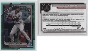 2024 Bowman Chrome Mega Box Aqua Mojo Refractor /299 Jordan Lawlar #55 Rookie RC