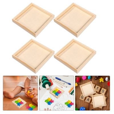  4PCS Professional 3D -Puzzle -Sortierschalen Langlebige Holzblock -Puzzle